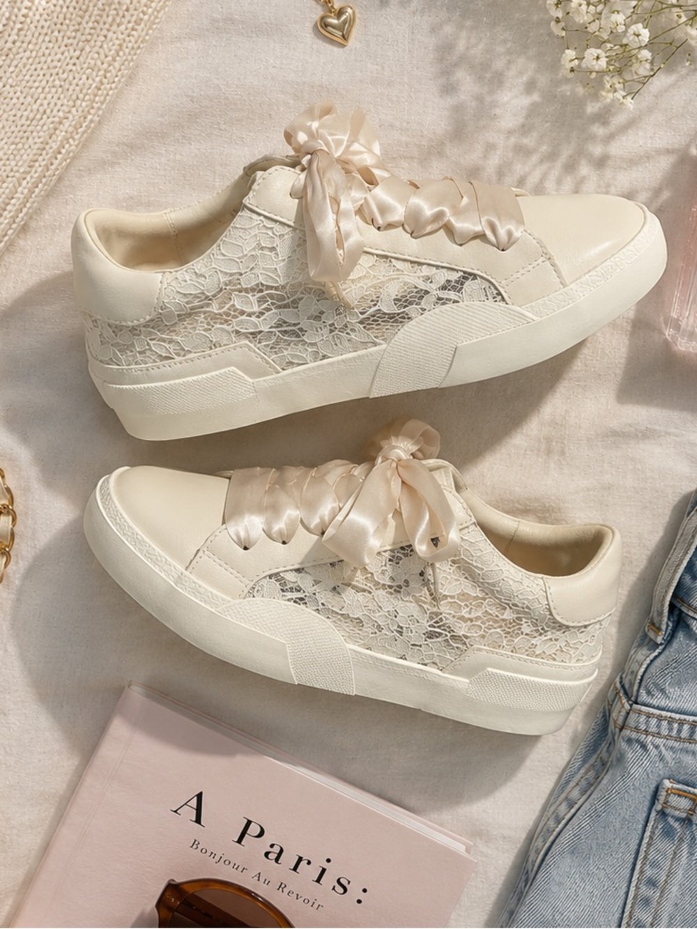 Bridal sneakers Dolce Vita DV Lace Ribbon Sneakers Size 8.5